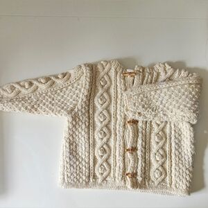 Handmade Vintage cardigan cable knit unisex